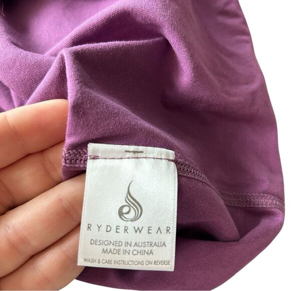 Ryderwear Women’s M Motion Cropped Tee Shirt Purple Boxy Gym Fit Workout Top NWT - Picture 10 of 11